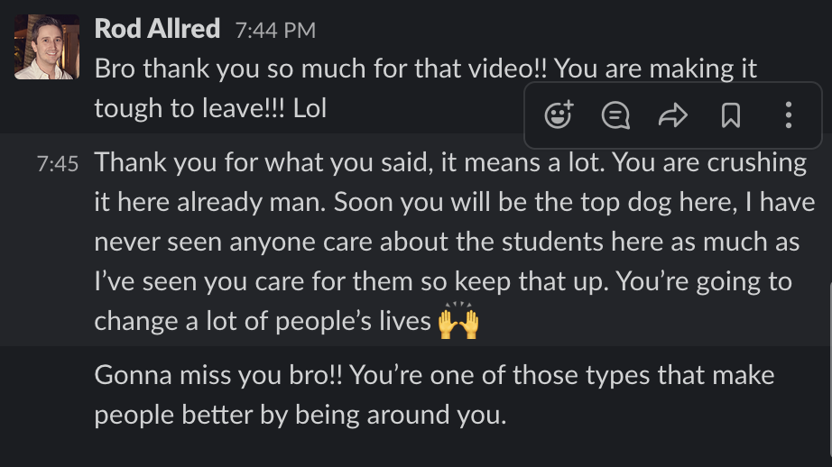 Rod Allred - you make people better just by being around you